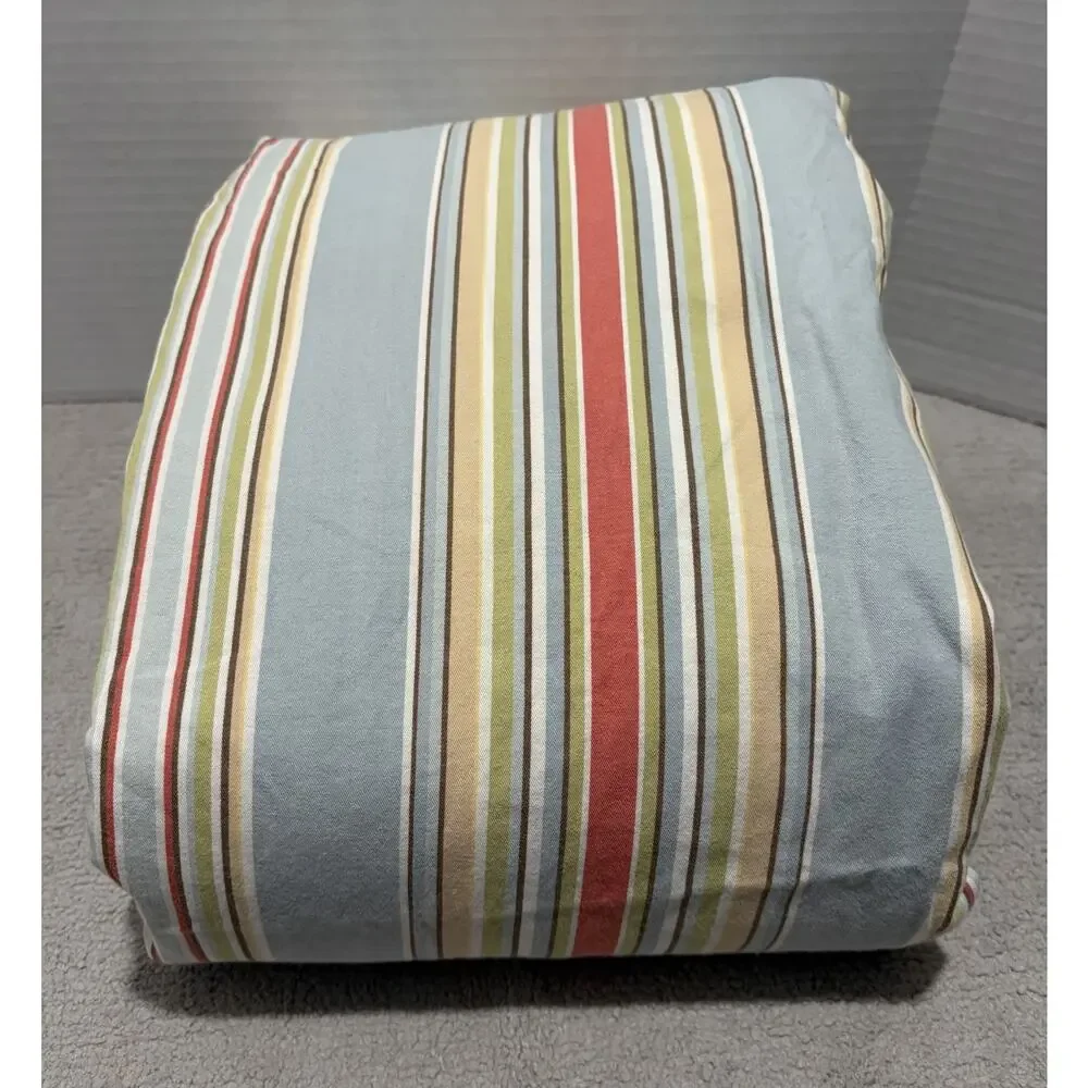 Pottery Barn Duvet Cover King Doyle Stripe Organic (Flaw) 4 Pillow Cover Shams
